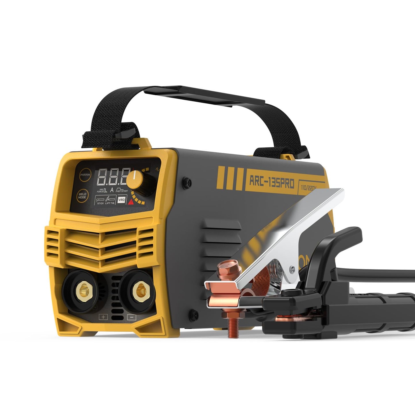 TOOLIOM 195A Stick Welder 110/220V Dual Voltage Lift TIG Welder LCD Display IGBT Inverter with Hot Start Arc Force VRD Welding Machine fits 5/32in. (4mm) Welding Rods