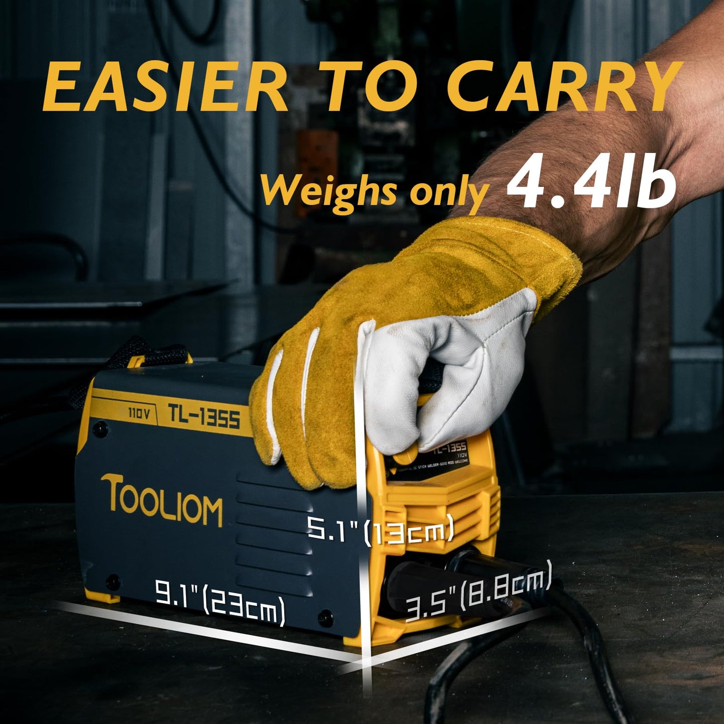 TOOLIOM 195A Stick Welder 110/220V Dual Voltage Lift TIG Welder LCD Display IGBT Inverter with Hot Start Arc Force VRD Welding Machine fits 5/32in. (4mm) Welding Rods