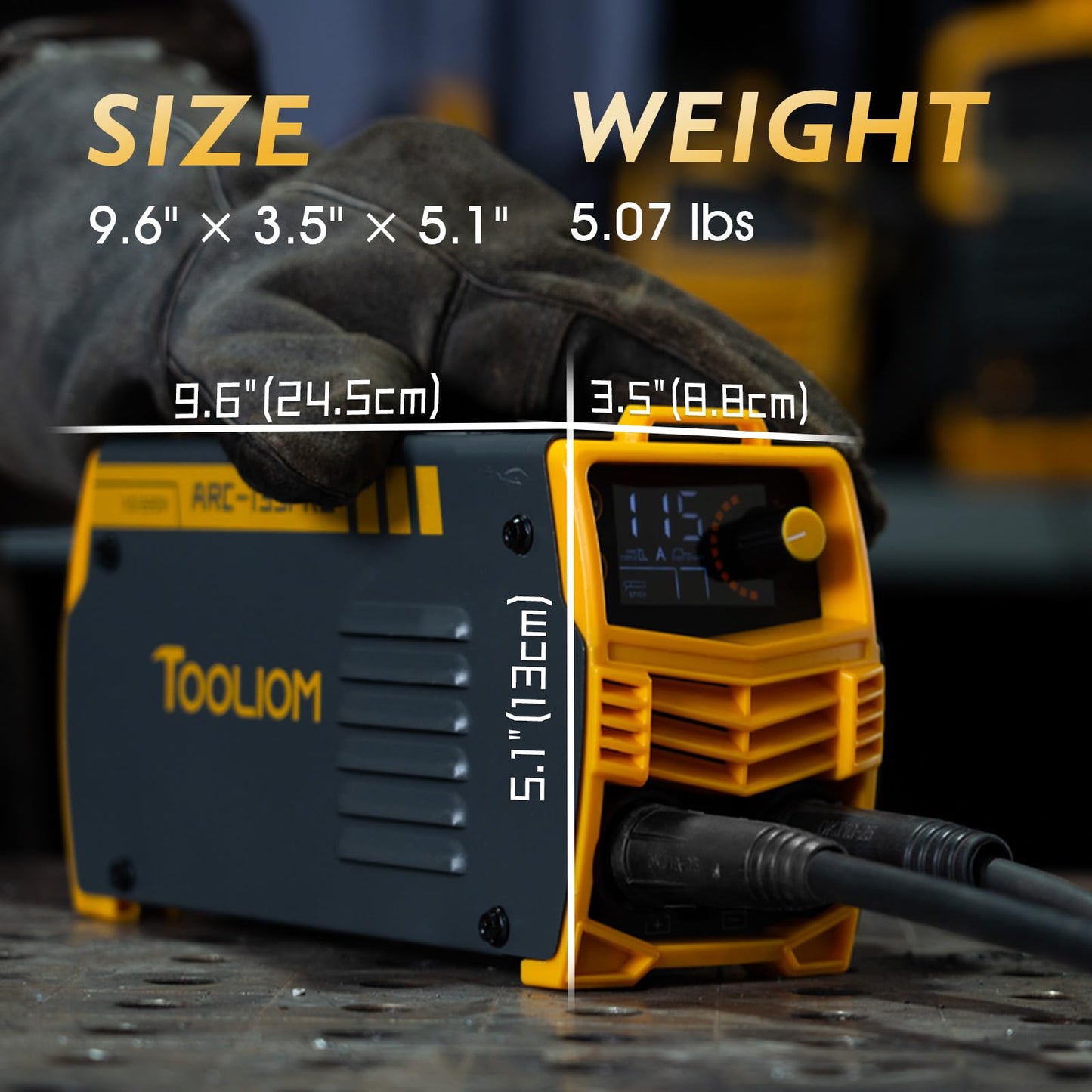 TOOLIOM 195A Stick Welder 110/220V Dual Voltage Lift TIG Welder LCD Display IGBT Inverter with Hot Start Arc Force VRD Welding Machine fits 5/32in. (4mm) Welding Rods