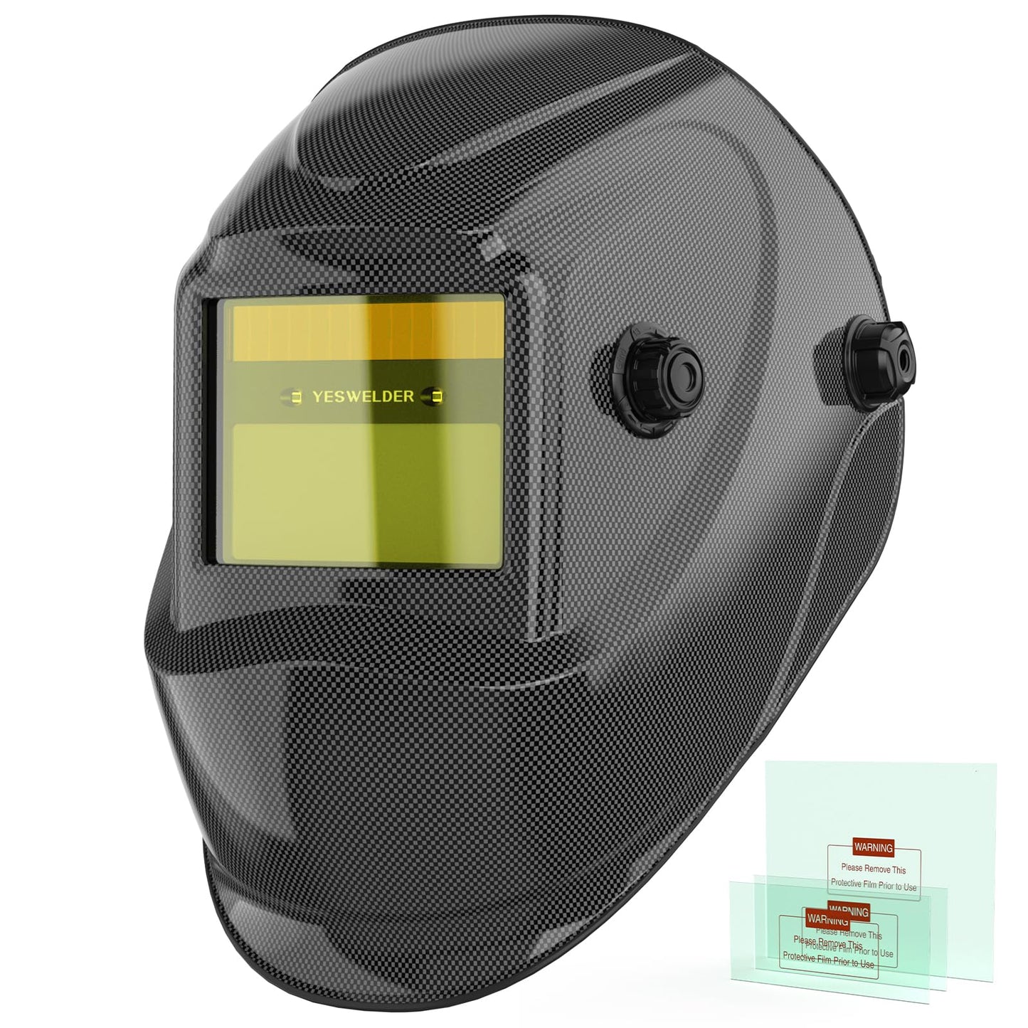 YESWELDER True Color Solar Powered Auto Darkening Welding Helmet, Wide Shade 3.5/9-13 for TIG MIG ARC Grind Welding Hood Helmet