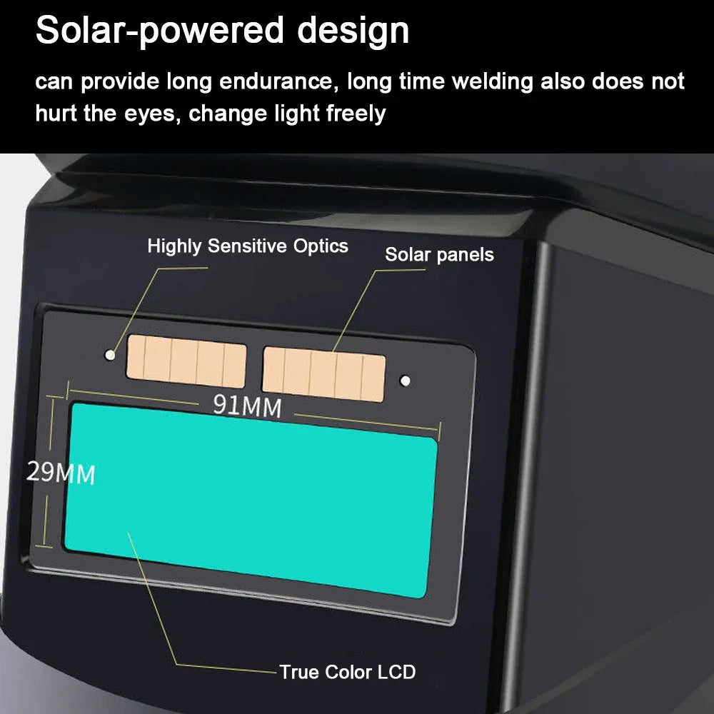 Welding Mask Large View True Color Auto Darkening Welding Facemask