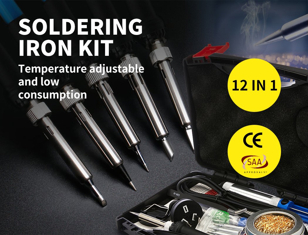 Soldering Iron Kit Electric Solder Kits Tool Wood Burning Welding