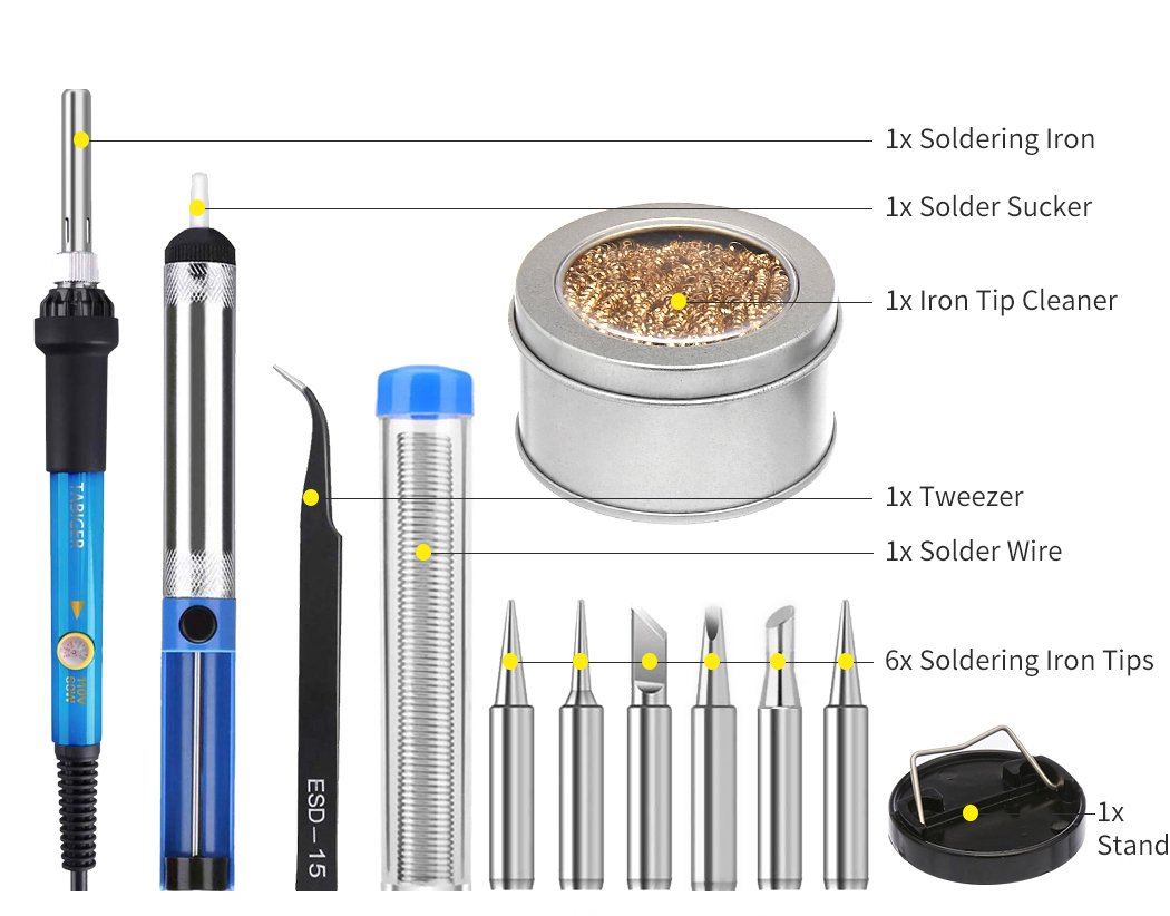 Soldering Iron Kit Electric Solder Kits Tool Wood Burning Welding