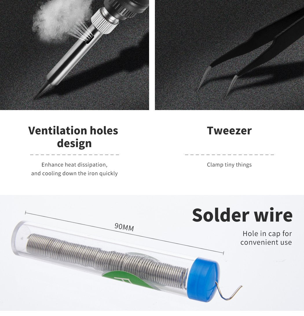 Soldering Iron Kit Electric Solder Kits Tool Wood Burning Welding