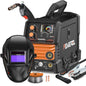 FEMEROL 140A 3 in 1 MIG Welder,Flux Core, MIG/Lift TIG/Stick Welding Machine 110V Portable IGBT Inverter Synergic Control, LED Display with Welding Helmets