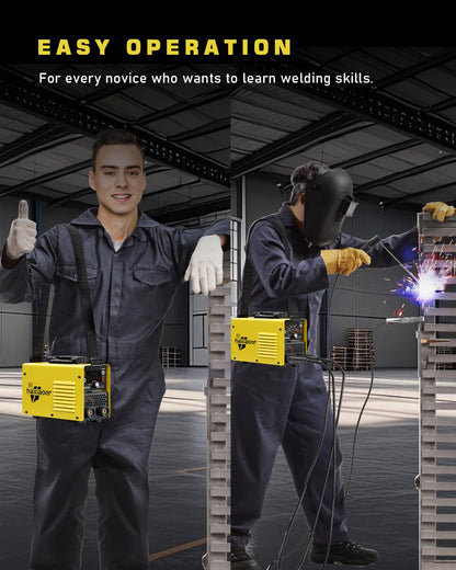 haxiaoer Actual 205A Stick Welder, [Friendly Large LED Dispaly] Synergy 2 In 1 MMA/Lift TIG Welding Machine Dual Voltage ARC Welder Kit 110V/220V with ARC Force, Hot Start, VRD and 10 Welding Rods