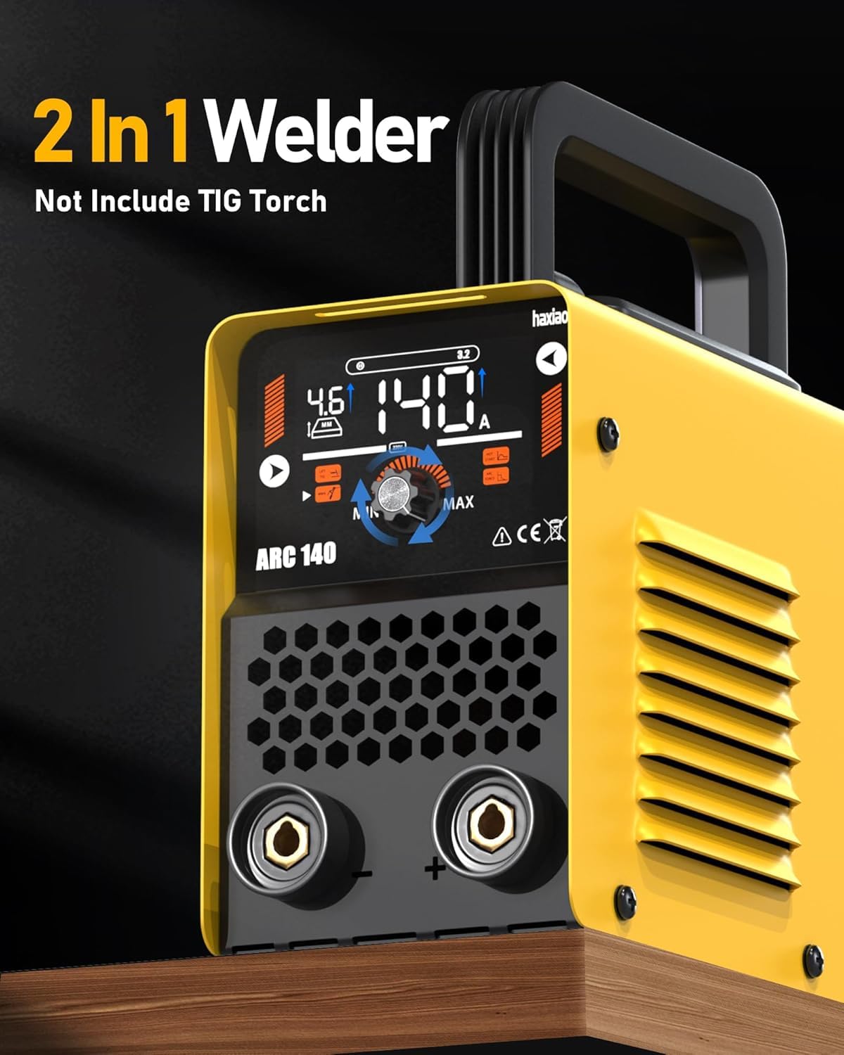 haxiaoer Actual 205A Stick Welder, [Friendly Large LED Dispaly] Synergy 2 In 1 MMA/Lift TIG Welding Machine Dual Voltage ARC Welder Kit 110V/220V with ARC Force, Hot Start, VRD and 10 Welding Rods