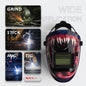 YESWELDER True Color Solar Powered Auto Darkening Welding Helmet, Wide Shade 3.5/9-13 for TIG MIG ARC Grind Welding Hood Helmet