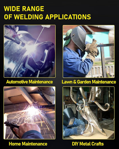 haxiaoer Actual 205A Stick Welder, [Friendly Large LED Dispaly] Synergy 2 In 1 MMA/Lift TIG Welding Machine Dual Voltage ARC Welder Kit 110V/220V with ARC Force, Hot Start, VRD and 10 Welding Rods