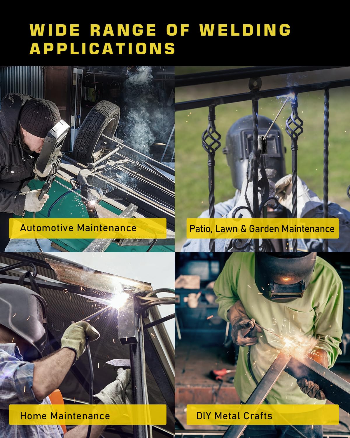 haxiaoer Actual 205A Stick Welder, [Friendly Large LED Dispaly] Synergy 2 In 1 MMA/Lift TIG Welding Machine Dual Voltage ARC Welder Kit 110V/220V with ARC Force, Hot Start, VRD and 10 Welding Rods