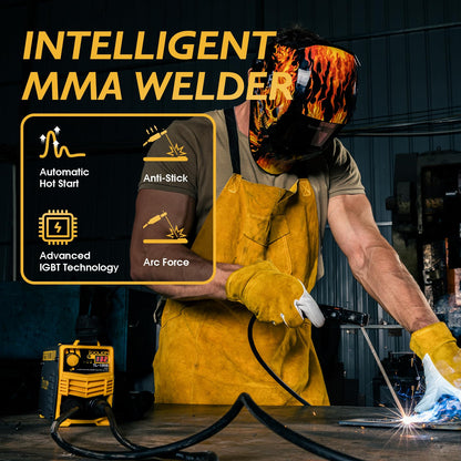 TOOLIOM 195A Stick Welder 110/220V Dual Voltage Lift TIG Welder LCD Display IGBT Inverter with Hot Start Arc Force VRD Welding Machine fits 5/32in. (4mm) Welding Rods